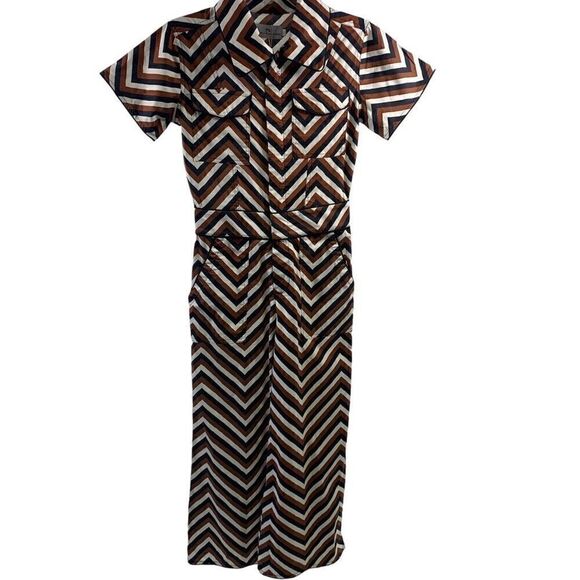Never a Wallflower NWT Geometric Print Jumpsuit Size XS